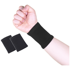 국산 손목보호대 2P 한세트 팔목지지 아대 압박밴드 농구 헬스장갑 용품 배드민턴 테니스 운동 근육 관절 체육, 블랙, 2개