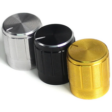 LED 볼륨 노브 다이얼 캡 조광기 커버 6mm 집어등 스위치 DIY, 1개, 골드