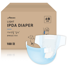 아몬스 국산 입다 절약형 여아용 애견 강아지 기저귀 100매 생리대 팬티 매너벨트, 소형, 1개, 100개입