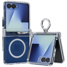 가꼬싶다 맥세이프 힌지보호 실버링 풀커버 클리어 휴대폰 케이스