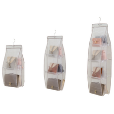 미카엘그라운드 양면 다기능 여성용 가방 수납 용품 4격자 + 6격자 + 8격자 세트, 그레이, 1세트