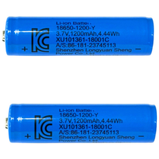 [1+1] sg타임 KC인증 18650 리튬이온 배터리 1200mAh 3.7V 충전지, 1세트, 2개입