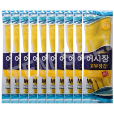 아이템셀 어시장 고무장갑 10켤레, 옐로, 중(M), 10개