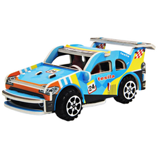 풀백 자동차 종이 입체 퍼즐 조립 3D 모형, 15.블루 스포츠카, 1개