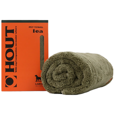 하웃 펫타올 강아지 고양이 목욕 수건 L size 2종, L 카키, 1개