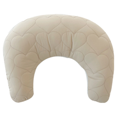 코지코너 순면 반달 강아지 유모차 베개 수면 목받침 양면, 하트 베이지, 1개