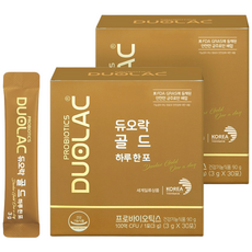 듀오락 골드 프로바이오틱스 분말 스틱, 30회분, 2박스