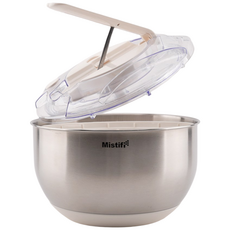 미스티파이 304 스텐레스 믹싱볼 야채탈수기 마스터 샐러드 스피너 스튜디오 세트 3in1 만능채칼 6종+내열밀폐뚜껑 포함, 1개, 스텐레스 화이트
