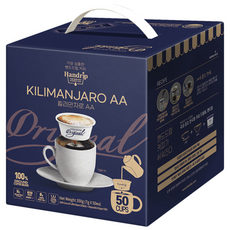 Handrip 吉力馬札羅AA濾掛咖啡杯, 50包, 1盒, 7g