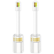 전화선 꼬임방지 RJ9 전화 수화기선 전화기선 꼬임방지기, 하얀색/White, 2개, PCDetangler-W