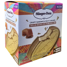 하겐다즈 크리스피 샌드위치 리치 카라멜 아이스크림 바삭한 코스트코, 8개, 60ml
