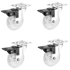 코랙코리아 무소음 인라인 우레탄 가구용 산업용 교체용 캐스터 바퀴, 1세트