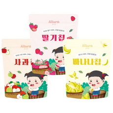올바름 동결건조 과일칩 3종 세트, 2세트, 15g, 사과+딸기+바나나