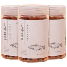 진짜육포 강아지 간식 져키 180g, 연어, 3개
