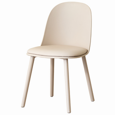 카페 인테리어 디자인 사출 플라스틱 식탁 의자, 2개, 베이지