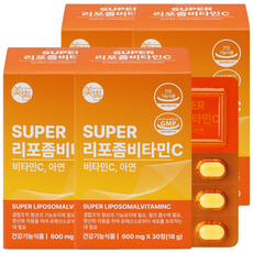 미쁨생활건강 SUPER 리포좀 비타민C 고함량 비타민, 4개, 30정