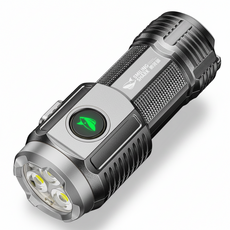 微笑鯊 SD-5250 LED 爆亮遠射手電筒, 黑色, 1個