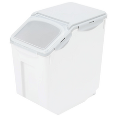 딩동펫 반려동물 이중캡 사료보관통 L, 혼합 색상, 1개