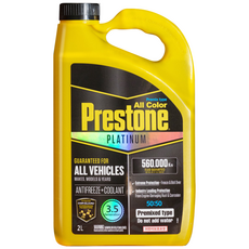 프레스톤 프리믹스 플래티늄 부동액 모든 차종 올컬러 옐로우 무희석 냉각수, 2L, 1개