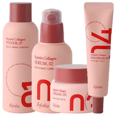 에스폴리오 펩타이드 콜라겐 기초4종 세트 주름개선기능성 (토너 +세럼 +크림 70g+아이크림 30g), 1세트