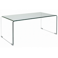 브라보가구 베스타 100% 템퍼드 강화유리 거실 좌식테이블 1000, 투명