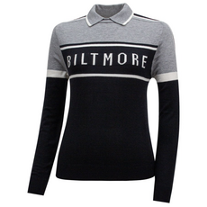 빌트모아 여성 골프웨어 겨울 변형 에리 풀오버 카라 니트 티셔츠