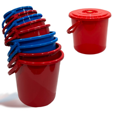 [나코] 바켓스 바케스 4L 플라스틱통 양동이 물통 손잡이물통 고무바켓스, 바켓스(20호)파란색, 1개