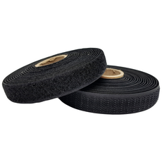 케이엘 국산 단면 재봉용벨크로 폭 1.5cm, 1세트, 검정색 암수 1미터씩