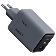 아오키 AUKEY 100W 초고속 멀티 충전기 COMET MIX3 3포트 PA-C5, 1개, 그레이
