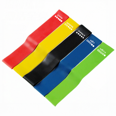 루프밴드 5종 세트 필라테스 요가 스트레칭 고무 튜빙밴드 근력운동 탄력 헬스 힙업, 1세트, 그린+블루+옐로우+레드+블랙