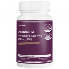 라이프토콜 메가 크롬 영양제 300mcg 54g, 180정, 1개