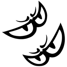 티와이 베릭 스티커 자전거 오토바이 포인트 데칼 L (16*7.7cm), 1세트, 블랙