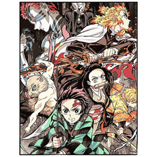 톰앤토미e DIY 아크릴 페인팅 그림 귀멸의 칼날 20종 40*50, 귀칼01, 1개