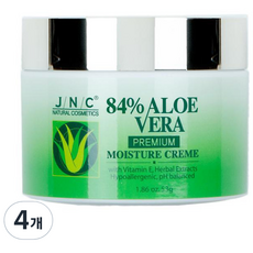 제이앤씨 84% 알로에베라 프리미엄 모이스춰 크림, 53g, 4개
