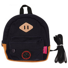 ParisDog 學院風背包狗狗胸背帶, 黑色, 1個