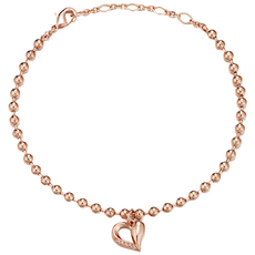 엘르 14k Gold Plated 볼 큐빅 하트 팔찌 ELBRBB092