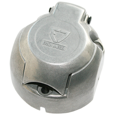 대성부품 차량용 트레일러 견인장치 전기배선 7P 소켓 캠핑카 카라반 보트 선박 소형 1톤 농기계 유럽타입 7선 개조 뚜껑 캠핑 고급 전기부품 전기재료 12V 7핀 꼬리 유럽, 1개