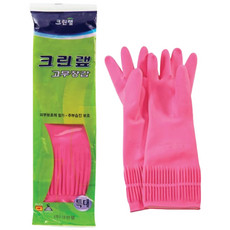 크린랲 고무장갑, 핑크, 특대(XL) 이상, 2개