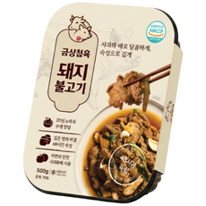돼지불고기 금상첨육 수제 과일양념 간장불고기 500g 밥반찬 캠핑 밀키트, 2개