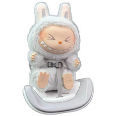 라부부 인형 카시트 차량용 거치대 라부부 인형 호환소품, 라이트그레이