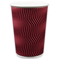 TYP 럭셔리 3중 단열종이컵 웨이브 와인 13온스 390ml, 1세트, 100개입