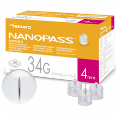 테루모 TERUMO 34G 4mm 인슐린 펜니들 100입 1박스 멸균 주사침 주사바늘 일본제조, 테루모 펜니들 34G 4mm, 1개