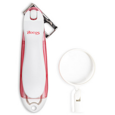 보카스 파일 삽입형 회전 확대경 손톱깎이, 레드, 1개