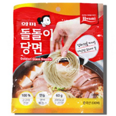 돌돌이 찰 당면 1BOX 60G X 60봉 화미, 60개