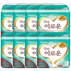 금비 이로운 와이드매직 대형(10매x8팩) 성인용기저귀 겉기저귀, 8개, 대형, 10개입