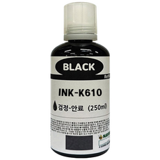 삼성 호환잉크 INK-K610 C610 M610 Y610 250ML 대용량 SL-T1670W T1672W T1672DW T1672FW T1673FW T2170W T2270W, 1개, INK-K610 검정(250ML)