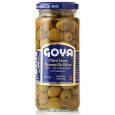 고야 피티드 그린 만자니야 올리브 절임, 2개, 332g