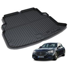 리얼핏 벤츠 E클래스 신형 W214 (24년~현재) 카본디자인 논슬립 3D 트렁크매트 [호환], 카본블랙