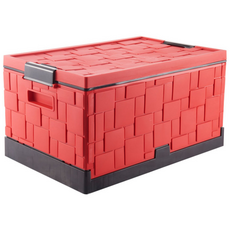 心連心市集 豪華露營用折疊收納箱, 紅色, 1個