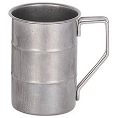 레트로 감성 드럼 마운틴 캠핑컵 머그 등산 휴대용, 1개, 그레이380